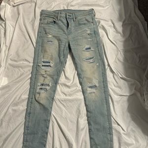 American Eagle ripped athletic skinny jeans